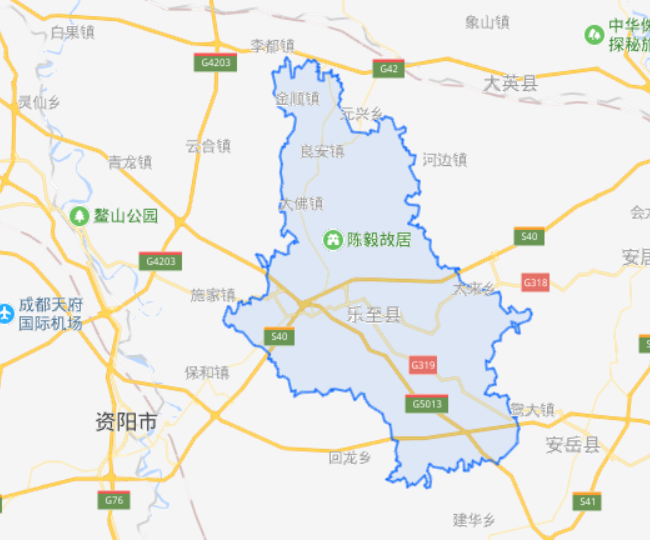乐至县地图 村镇图片